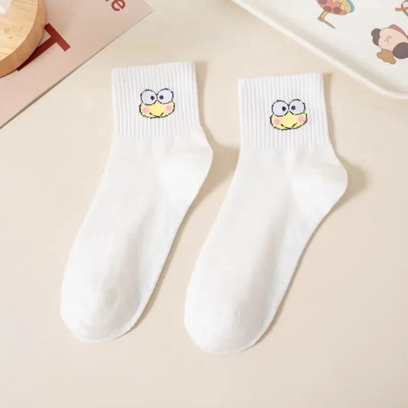 Hello Kitty Kuromi Skarpetki Ozdoby Skarpetka Kotki Dziewczynka Dla Dziewczynki Prezent cute słodkie Kuromi Mellody Różowe Czerwone Czarne Cute słodkie uwu