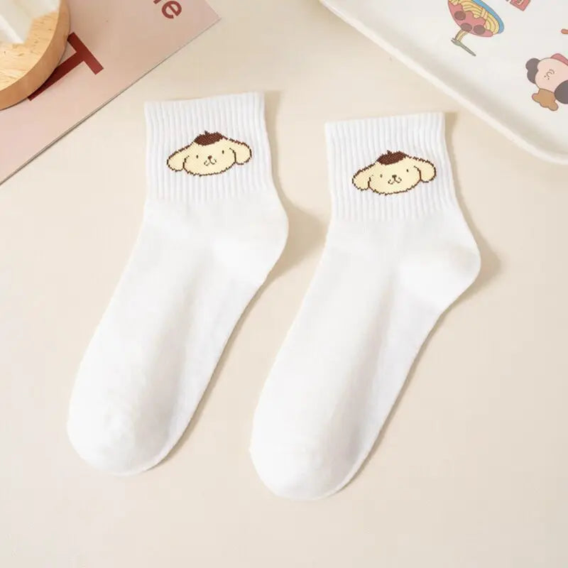 Hello Kitty Kuromi Skarpetki Ozdoby Skarpetka Kotki Dziewczynka Dla Dziewczynki Prezent cute słodkie Kuromi Mellody Różowe Czerwone Czarne Cute słodkie uwu